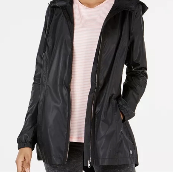 Ideology Jackets & Blazers - Ideology Black Rain Jacket with Hood